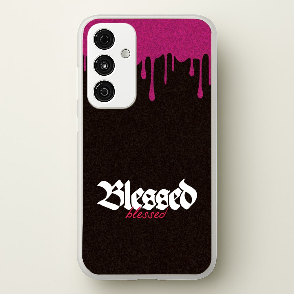 Glitter Blessed - Goth Aesthetic Phone Case for Galaxy A55