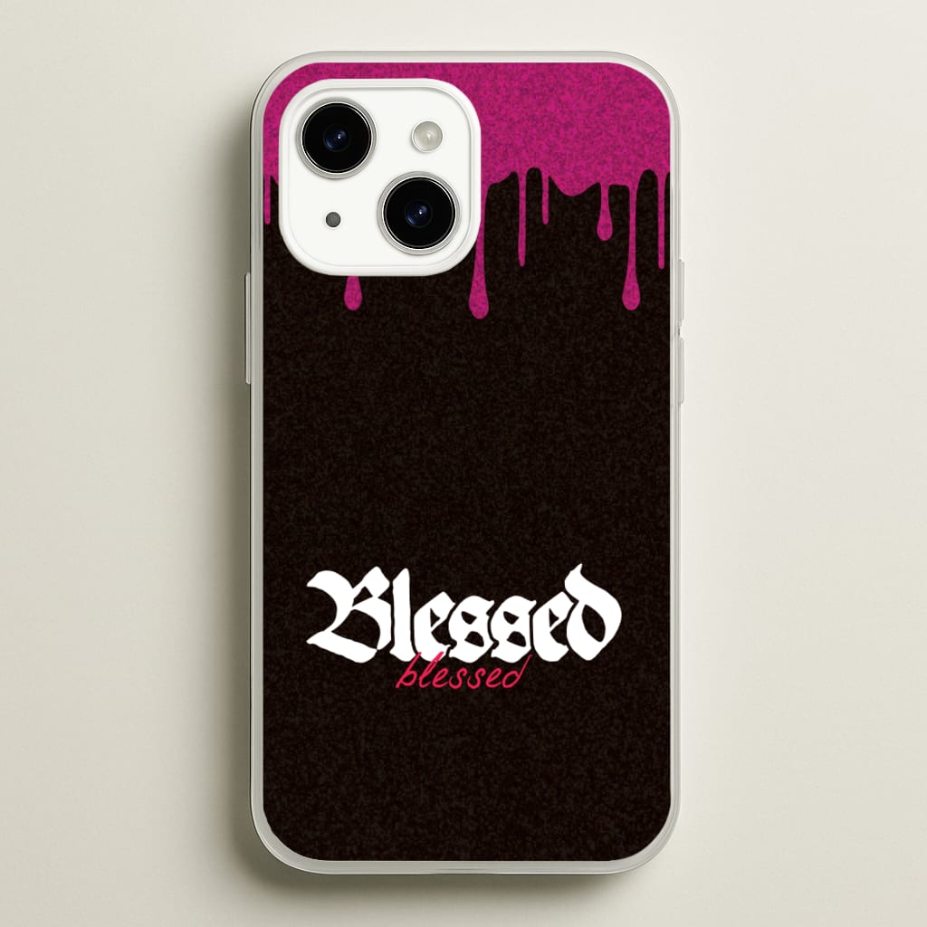 Glitter Blessed - Goth Aesthetic Phone Case for iPhone 15