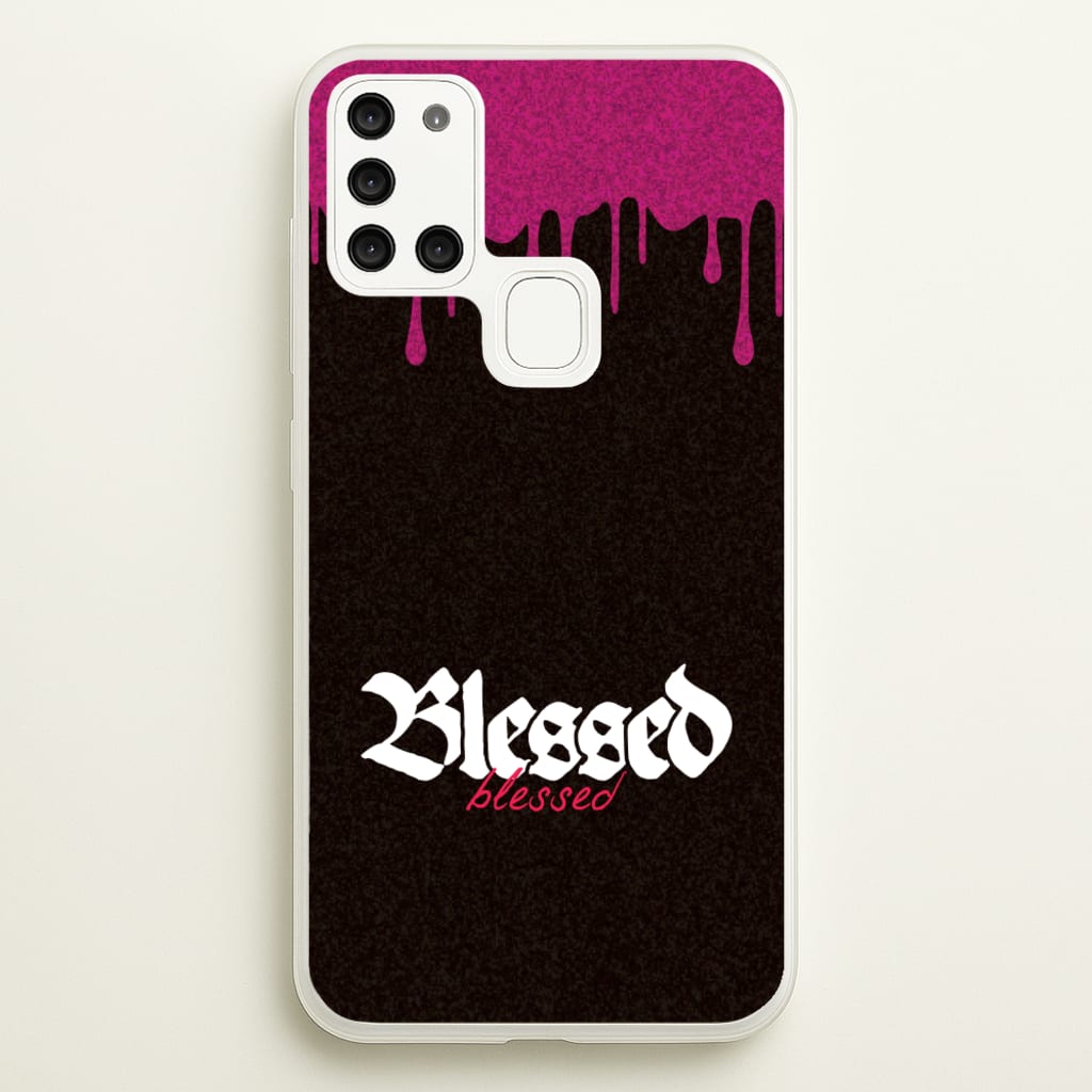 Glitter Blessed - Goth Aesthetic Phone Case for Galaxy A21s