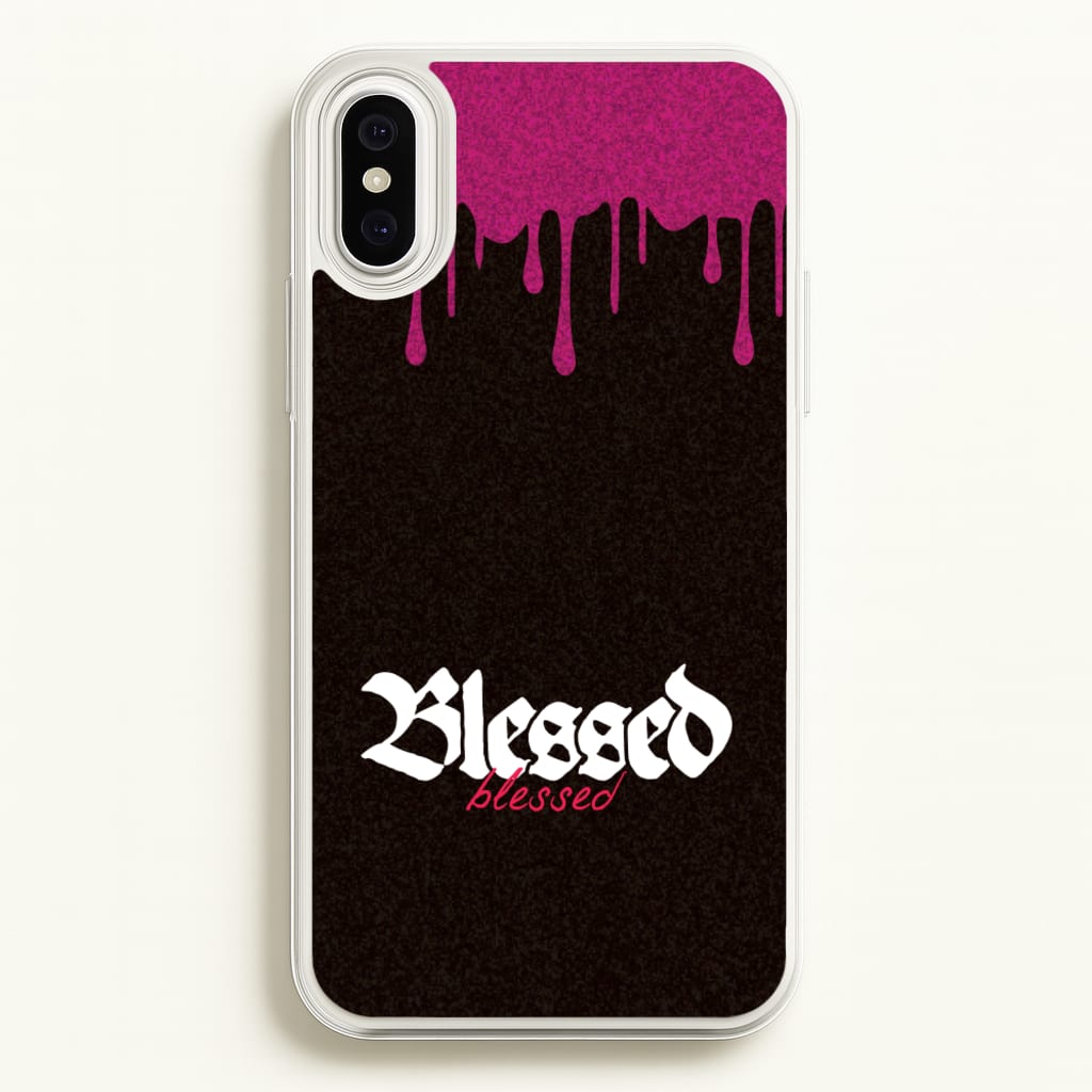 Glitter Blessed - Goth Aesthetic Phone Case for iPhone XS Max