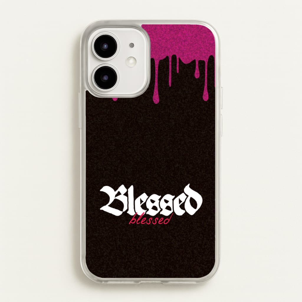 Glitter Blessed - Goth Aesthetic Phone Case for iPhone 12 Mini