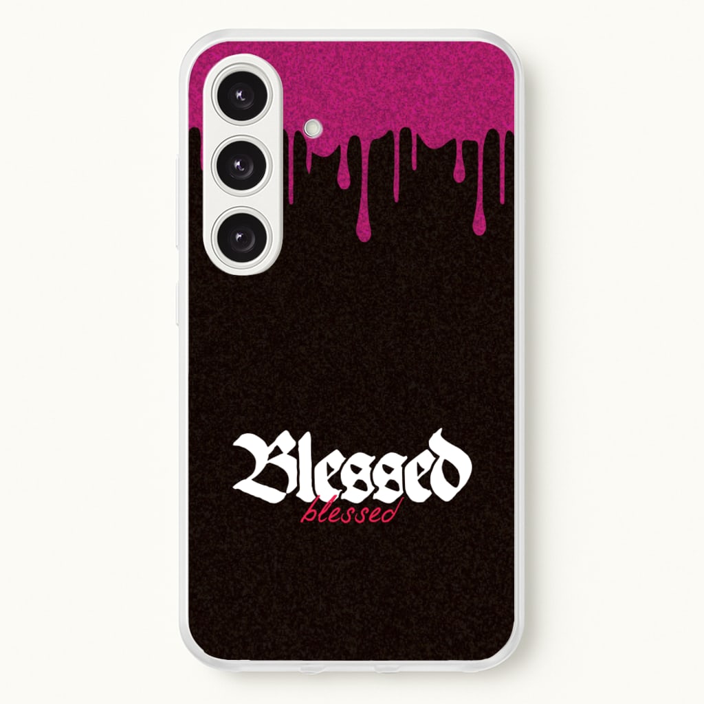 Glitter Blessed - Goth Aesthetic Phone Case for Galaxy S25 Plus