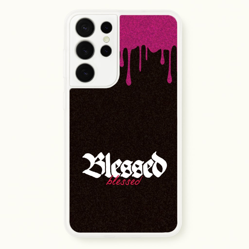 Glitter Blessed - Goth Aesthetic Phone Case for Galaxy S21 Ultra