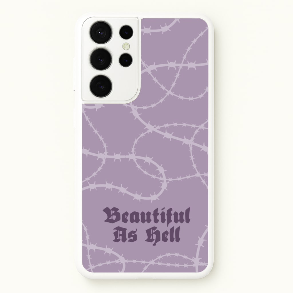 Beautiful As Hell Pattern - Goth Aesthetic Phone Case for Galaxy S21 Ultra