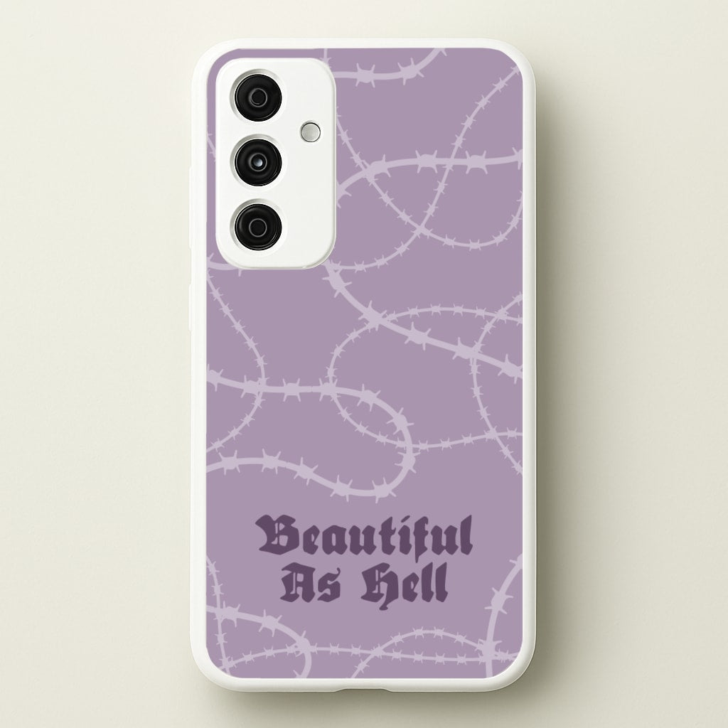 Beautiful As Hell Pattern - Goth Aesthetic Phone Case for Galaxy A35