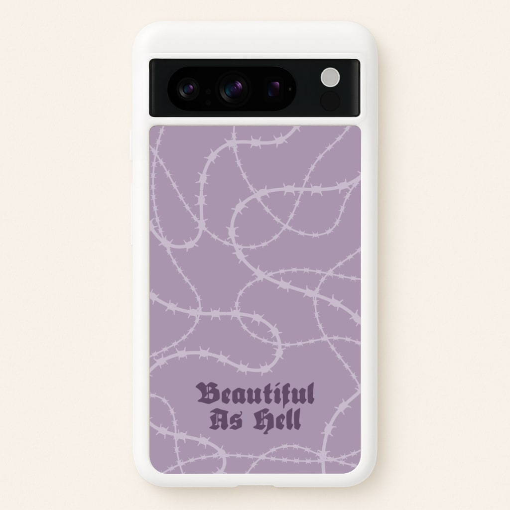 Beautiful As Hell Pattern - Goth Aesthetic Phone Case for Google Pixel 8 Pro