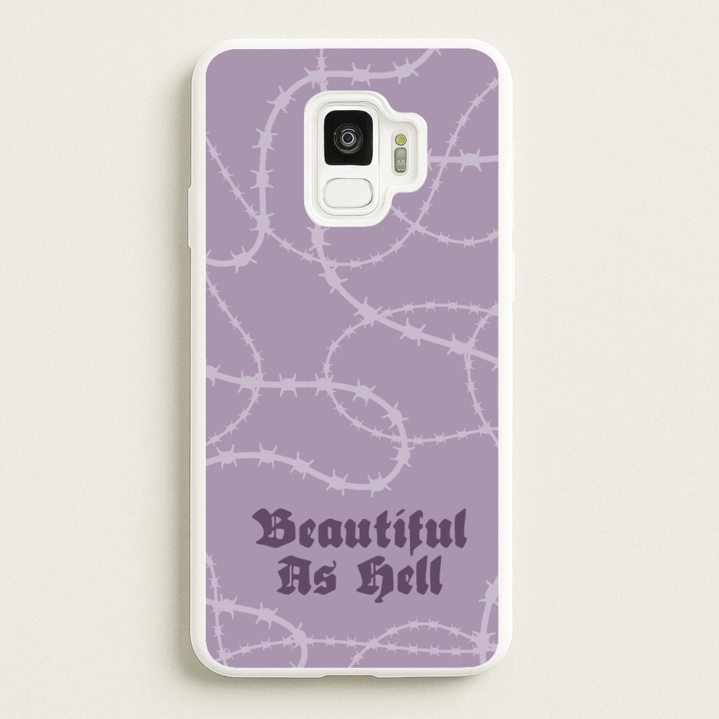 Beautiful As Hell Pattern - Goth Aesthetic Phone Case for Galaxy S9