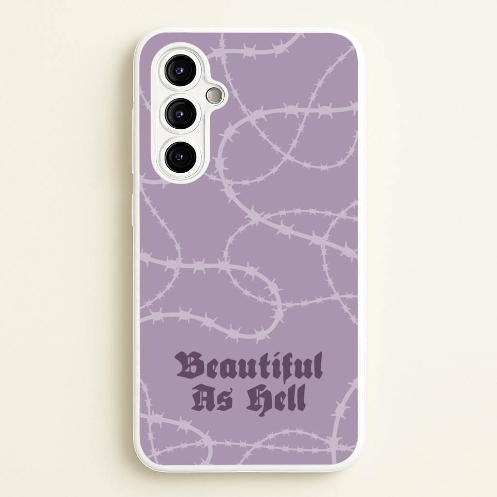 Beautiful As Hell Pattern - Goth Aesthetic Phone Case for Galaxy A54