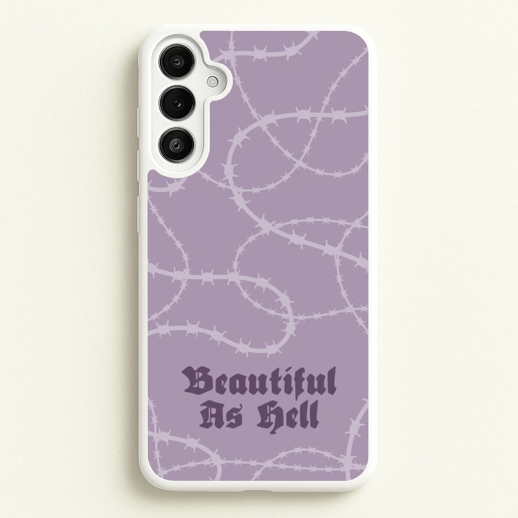 Beautiful As Hell Pattern - Goth Aesthetic Phone Case for Galaxy A36