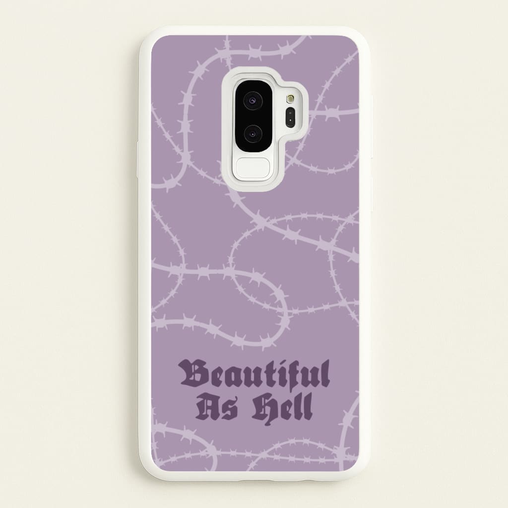 Beautiful As Hell Pattern - Goth Aesthetic Phone Case for Galaxy S9 Plus
