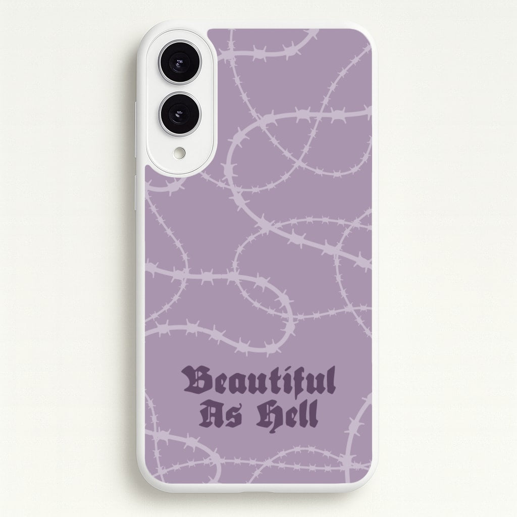 Beautiful As Hell Pattern - Goth Aesthetic Phone Case for Galaxy S25 Edge