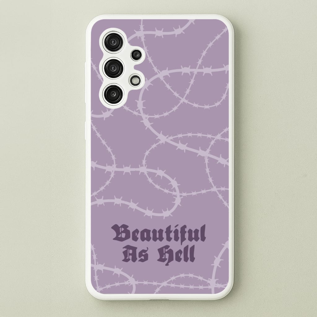 Beautiful As Hell Pattern - Goth Aesthetic Phone Case for Galaxy A13