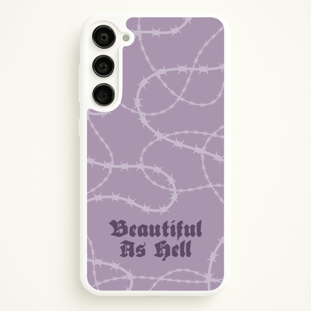 Beautiful As Hell Pattern - Goth Aesthetic Phone Case for Galaxy S23