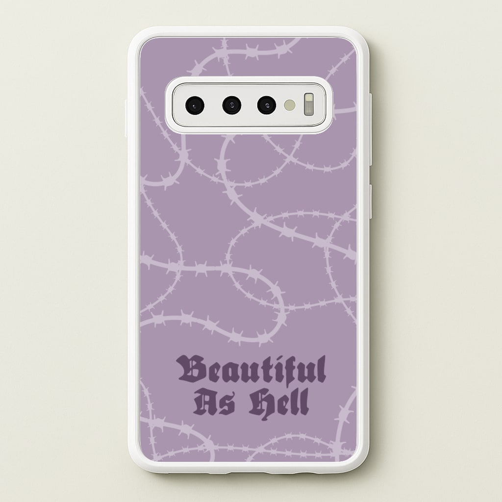 Beautiful As Hell Pattern - Goth Aesthetic Phone Case for Galaxy S10 Plus