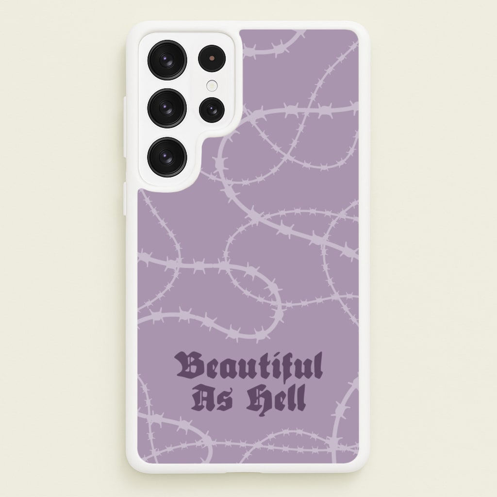 Beautiful As Hell Pattern - Goth Aesthetic Phone Case for Galaxy S22 Ultra