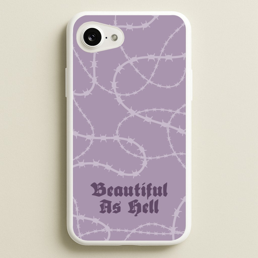 Beautiful As Hell Pattern - Goth Aesthetic Phone Case for iPhone 16e