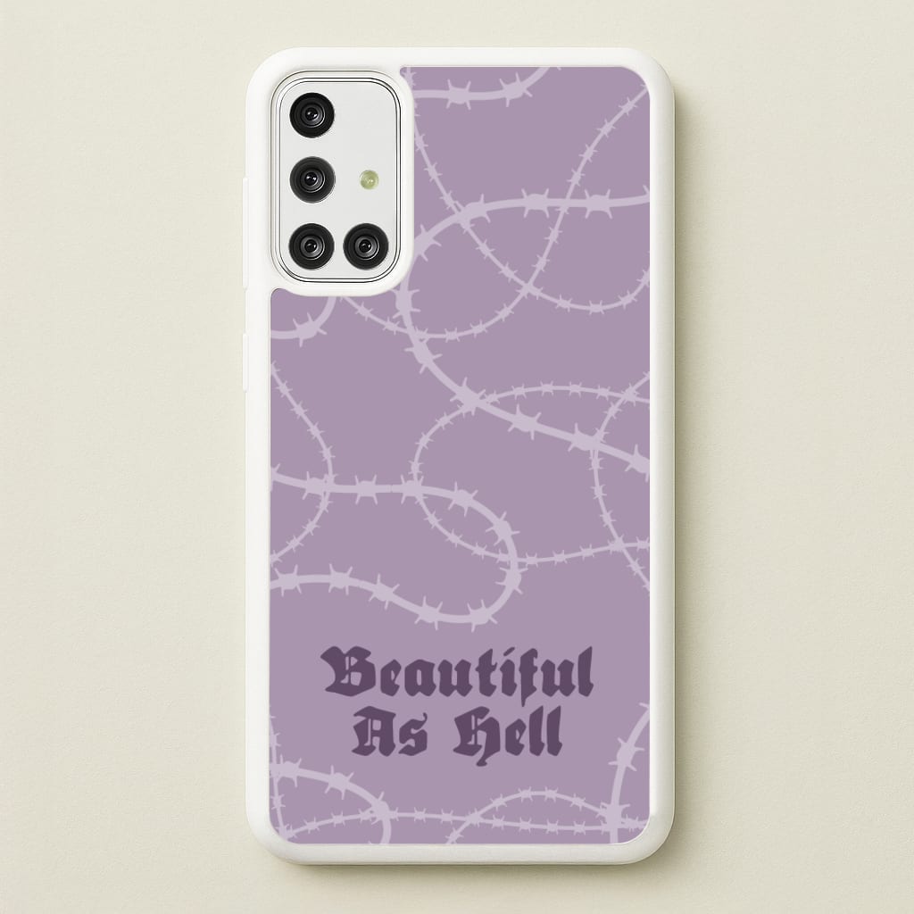 Beautiful As Hell Pattern - Goth Aesthetic Phone Case for Galaxy A71