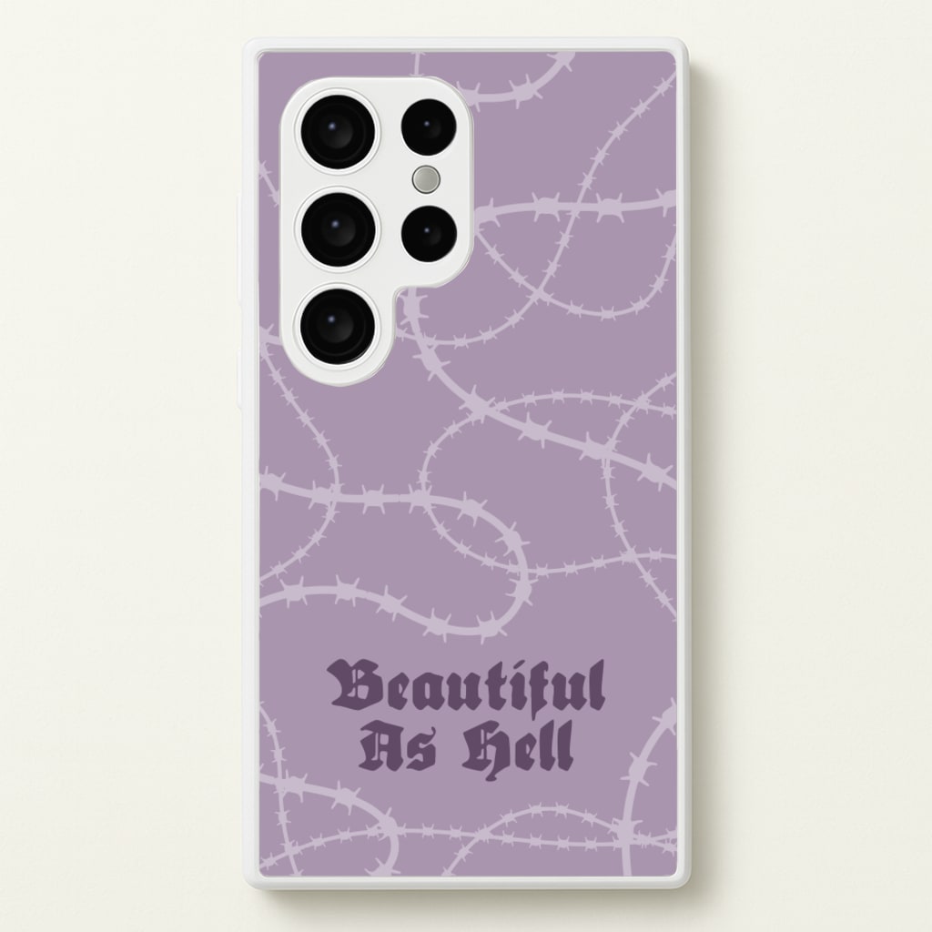 Beautiful As Hell Pattern - Goth Aesthetic Phone Case for Galaxy S24 Ultra