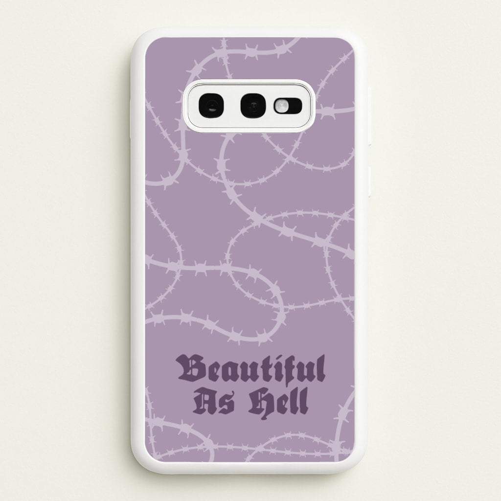 Beautiful As Hell Pattern - Goth Aesthetic Phone Case for Galaxy S10e