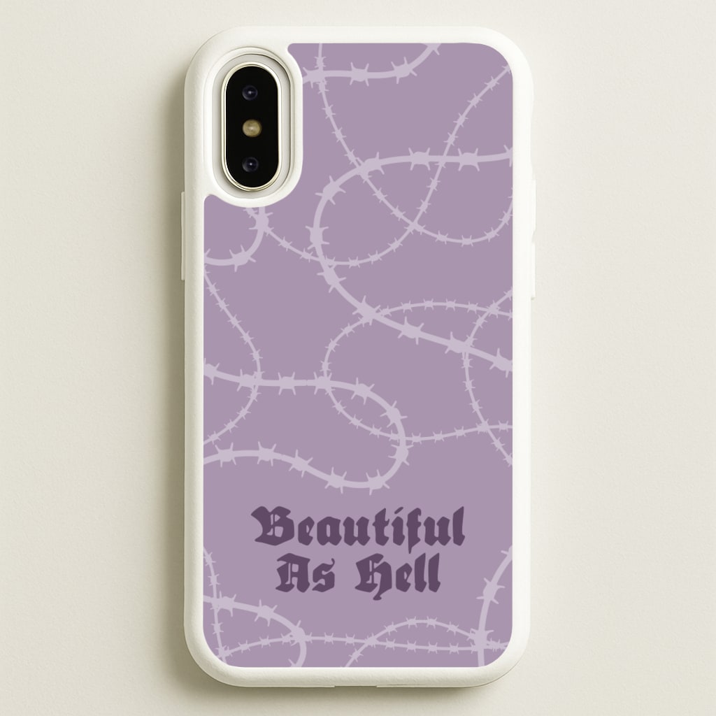 Beautiful As Hell Pattern - Goth Aesthetic Phone Case for iPhone X / XS