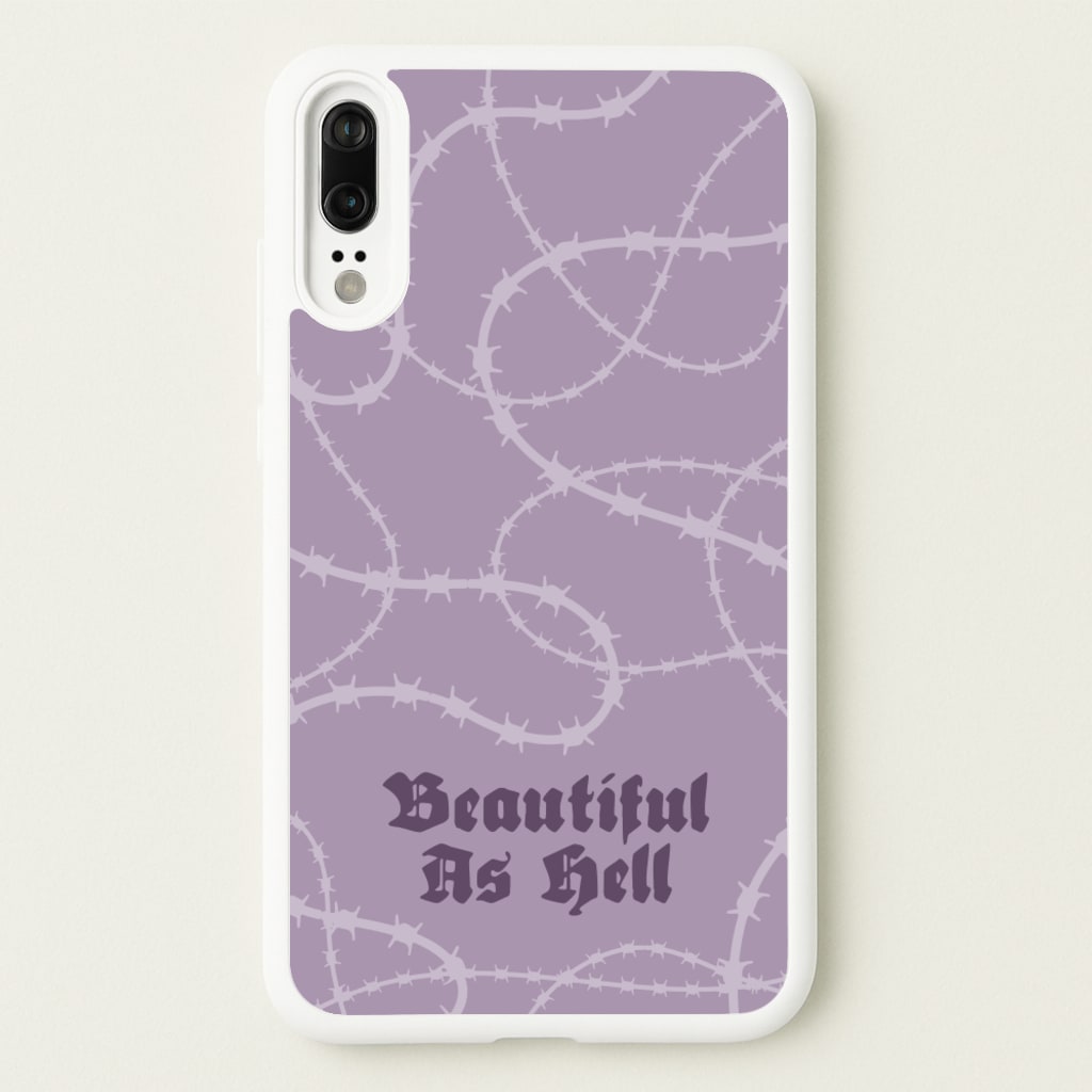 Beautiful As Hell Pattern - Goth Aesthetic Phone Case for Huawei P20