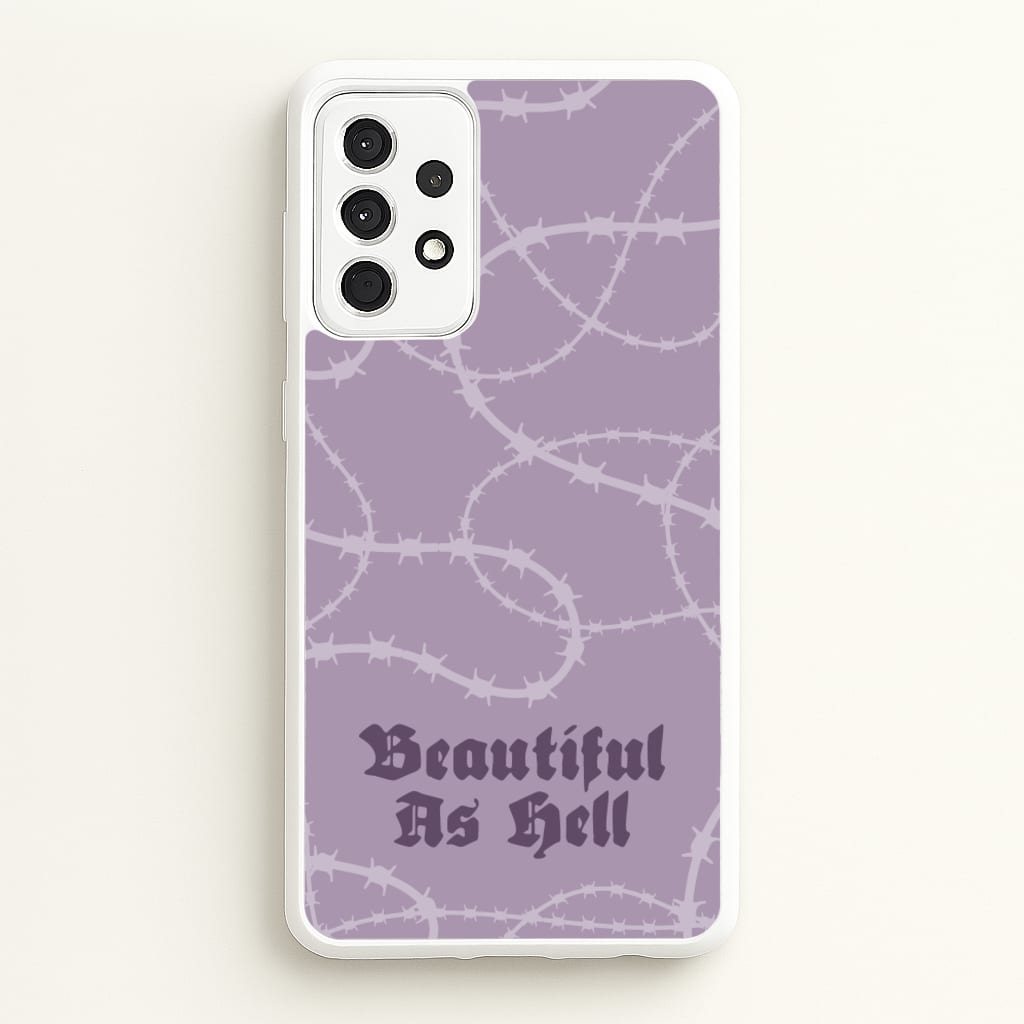 Beautiful As Hell Pattern - Goth Aesthetic Phone Case for Galaxy A52 / A52s