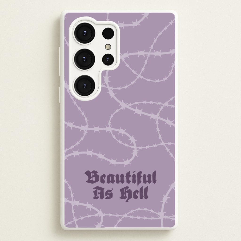 Beautiful As Hell Pattern - Goth Aesthetic Phone Case for Galaxy S25 Ultra