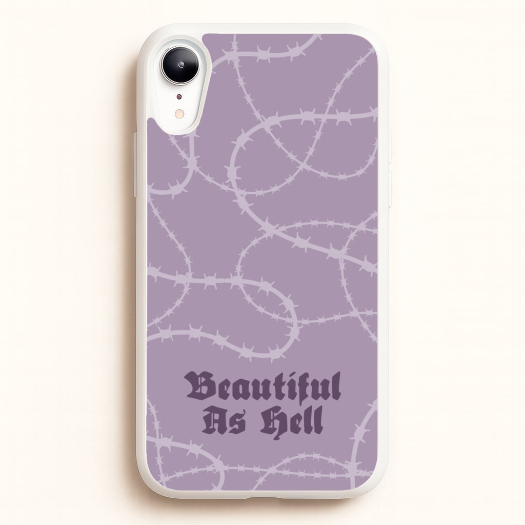 Beautiful As Hell Pattern - Goth Aesthetic Phone Case for iPhone XR