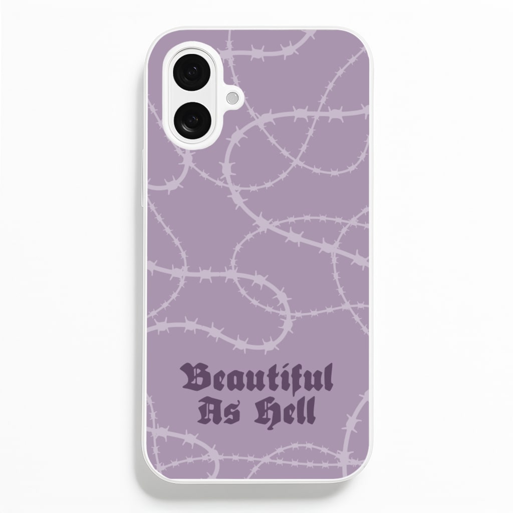 Beautiful As Hell Pattern - Goth Aesthetic Phone Case for iPhone 16 Plus