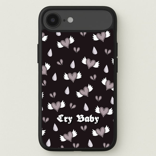 Cry Baby Monochrome Hearts Pattern Phone Case for iPhone 17 Air