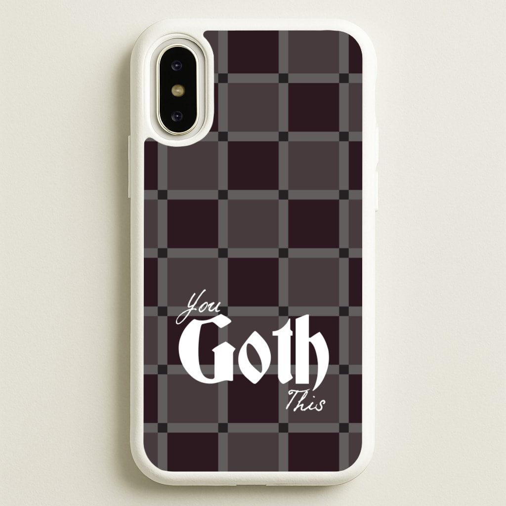 You Goth This Tartan - Goth Aesthetic Phone Case for iPhone X / XS