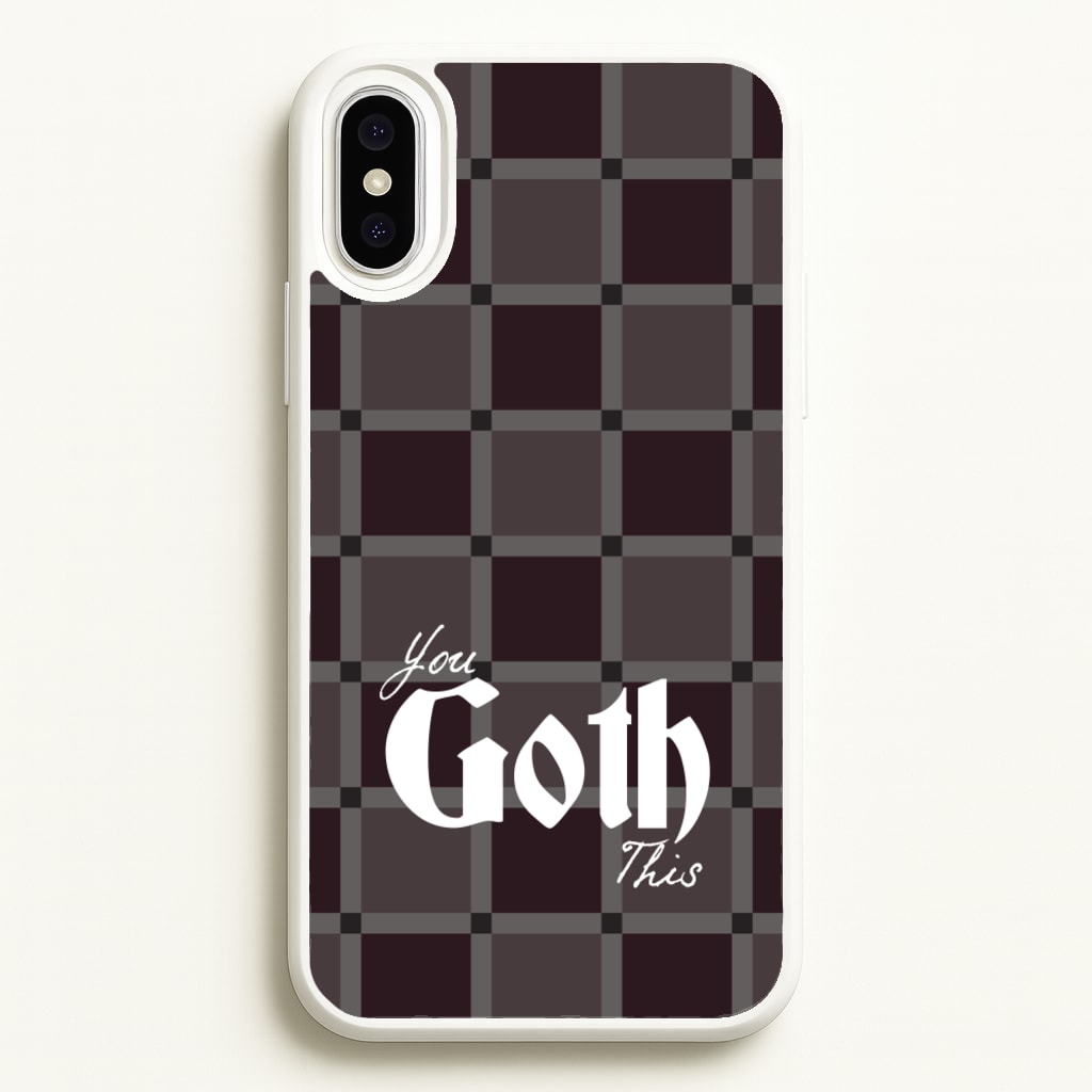 You Goth This Tartan - Goth Aesthetic Phone Case for iPhone XS Max