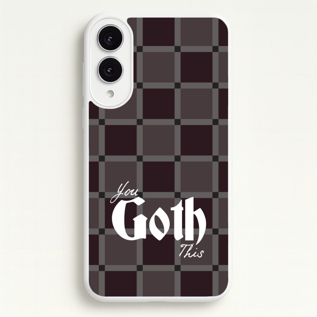 You Goth This Tartan - Goth Aesthetic Phone Case for Galaxy S25 Edge
