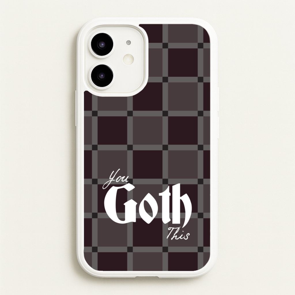 You Goth This Tartan - Goth Aesthetic Phone Case for iPhone 12 / 12 Pro