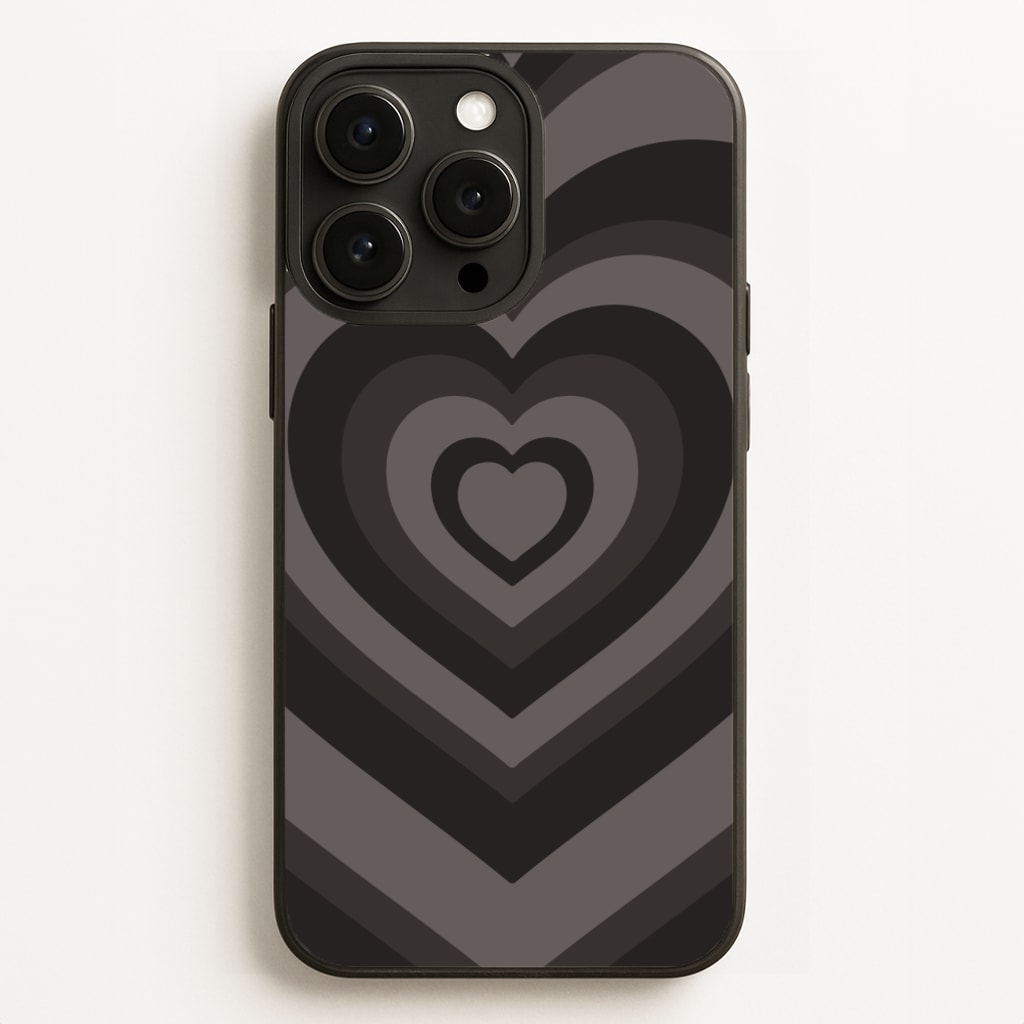 Abstract Black Heart - Goth Aesthetic Phone Case for iPhone 16 Pro Max