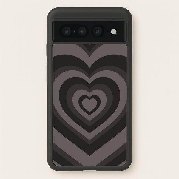 Abstract Black Heart - Goth Aesthetic Phone Case for Google Pixel 7 Pro
