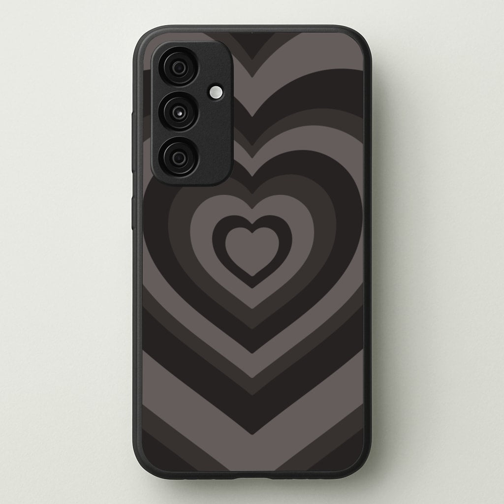 Abstract Black Heart - Goth Aesthetic Phone Case for Galaxy A35