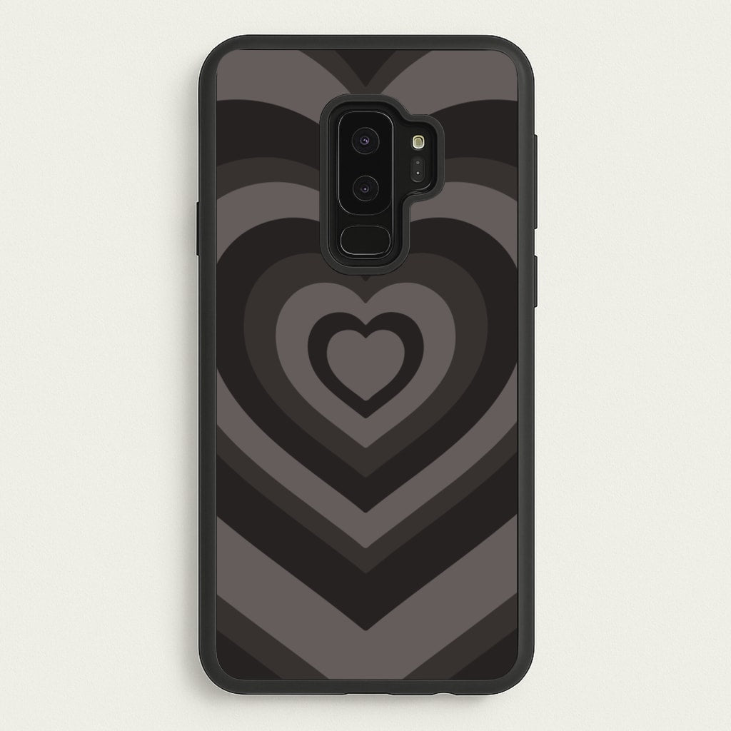Abstract Black Heart - Goth Aesthetic Phone Case for Galaxy S9 Plus