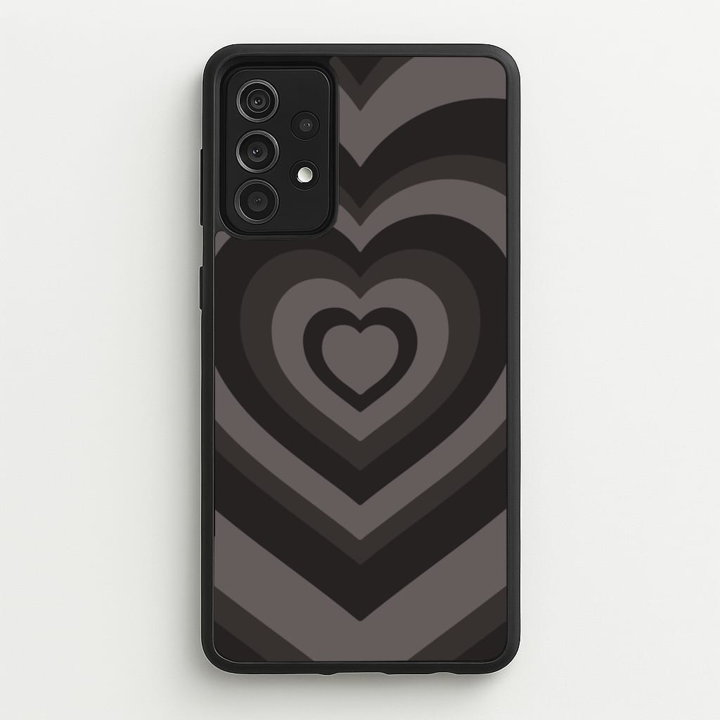Abstract Black Heart - Goth Aesthetic Phone Case for Galaxy A52 / A52s
