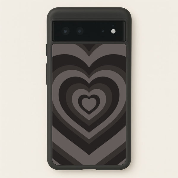 Abstract Black Heart - Goth Aesthetic Phone Case for Google Pixel 6