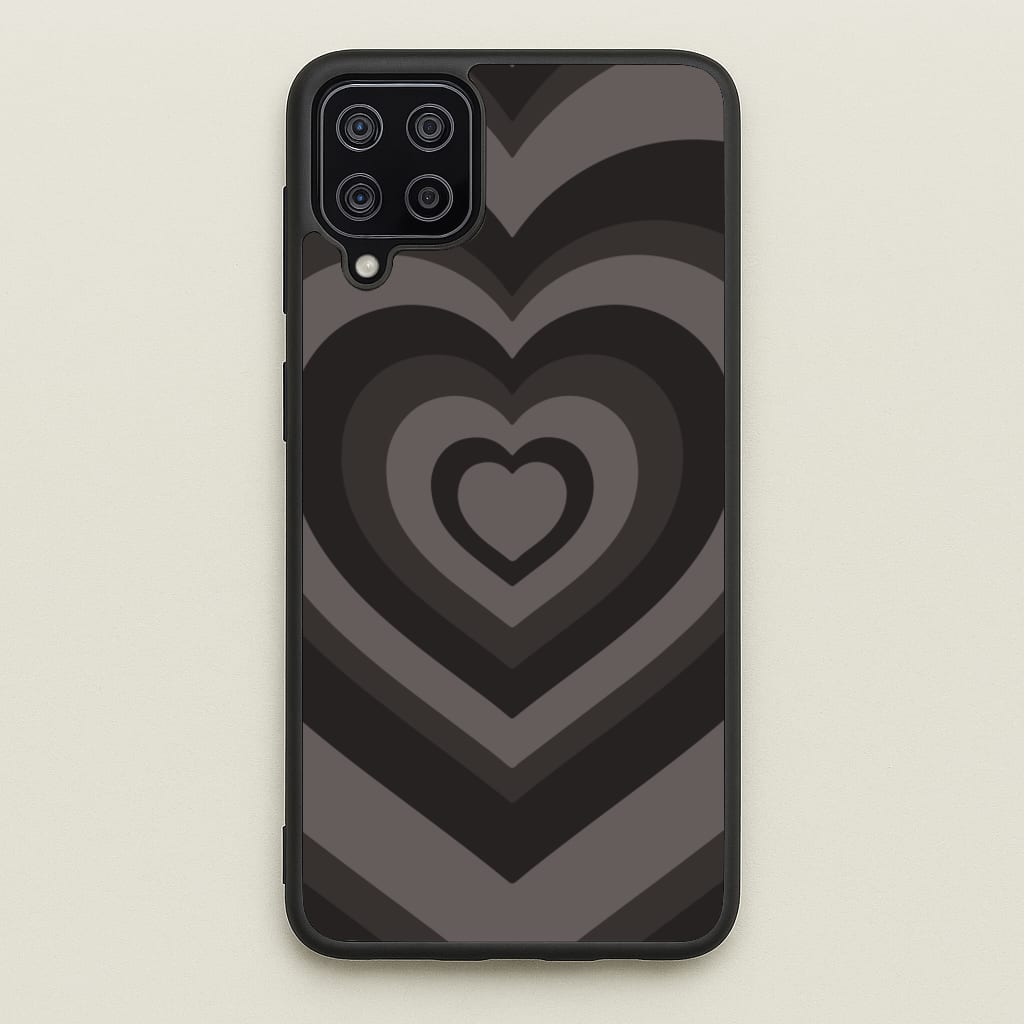 Abstract Black Heart - Goth Aesthetic Phone Case for Galaxy A12