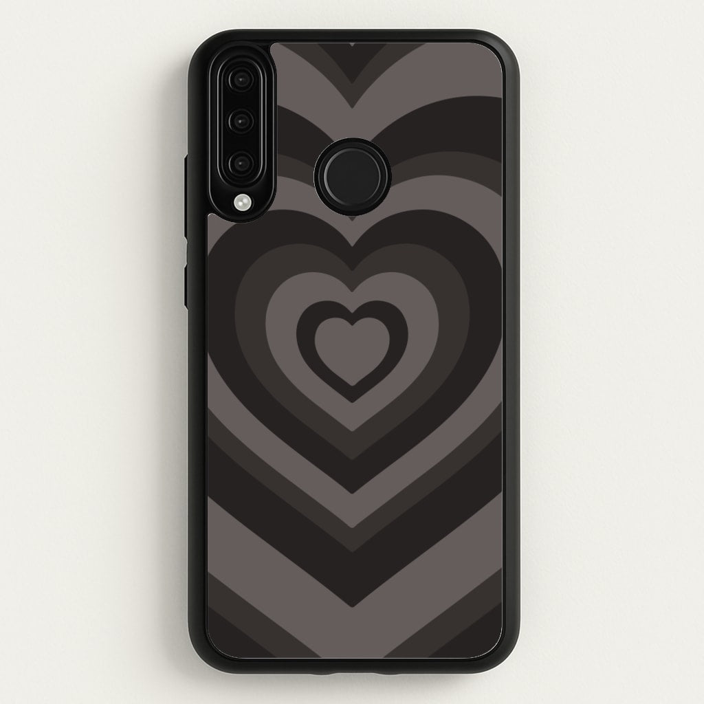 Abstract Black Heart - Goth Aesthetic Phone Case for Huawei P30 Lite