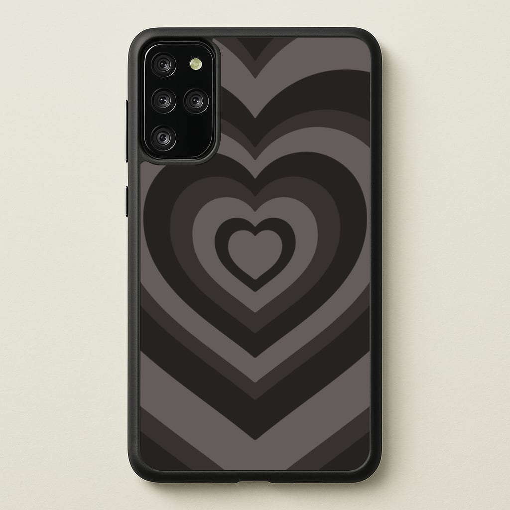 Abstract Black Heart - Goth Aesthetic Phone Case for Galaxy S20 Plus