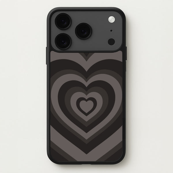 Abstract Black Heart Phone Case for iPhone 17 Pro Max