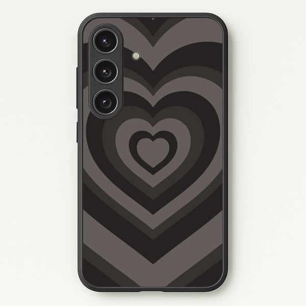 Abstract Black Heart - Goth Aesthetic Phone Case for Galaxy S24 Plus
