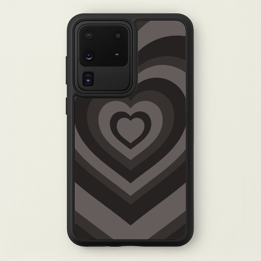 Abstract Black Heart - Goth Aesthetic Phone Case for Galaxy S20 Ultra