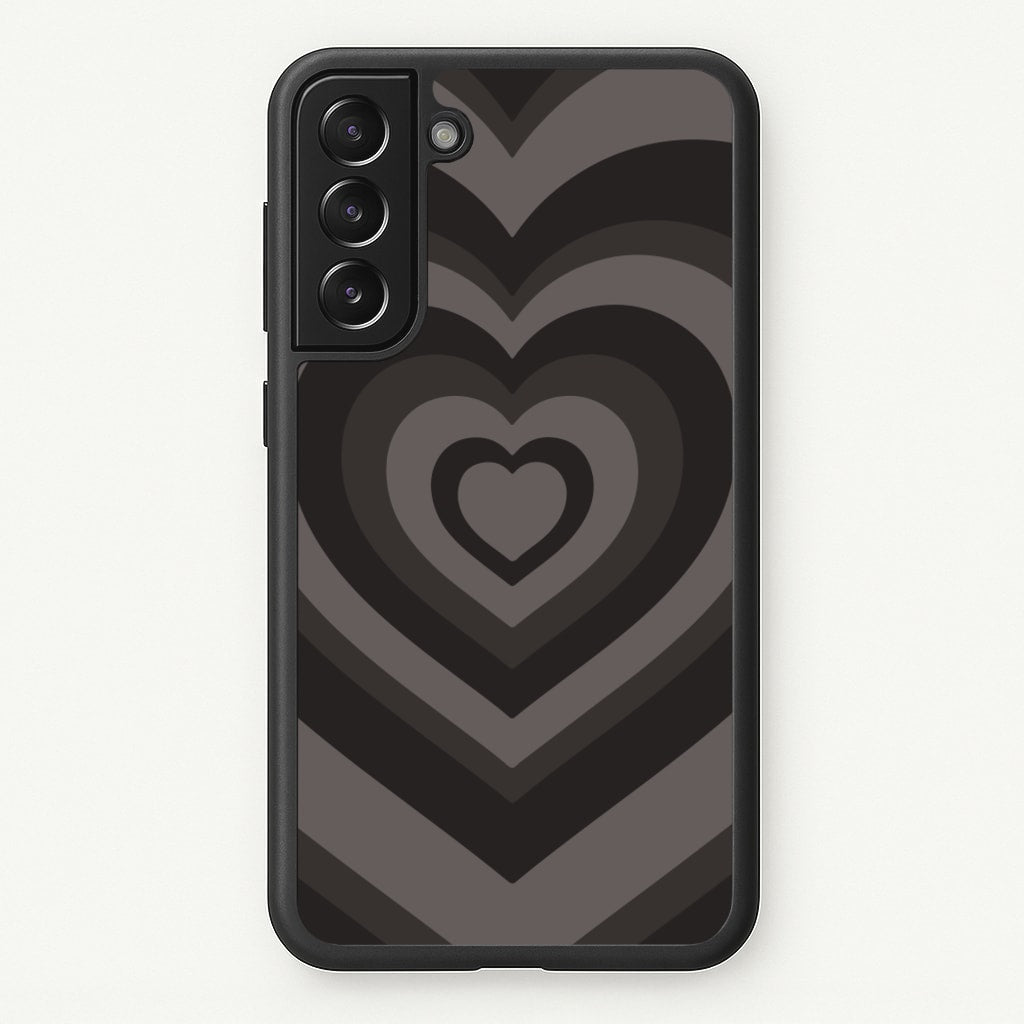 Abstract Black Heart - Goth Aesthetic Phone Case for Galaxy S22 Plus