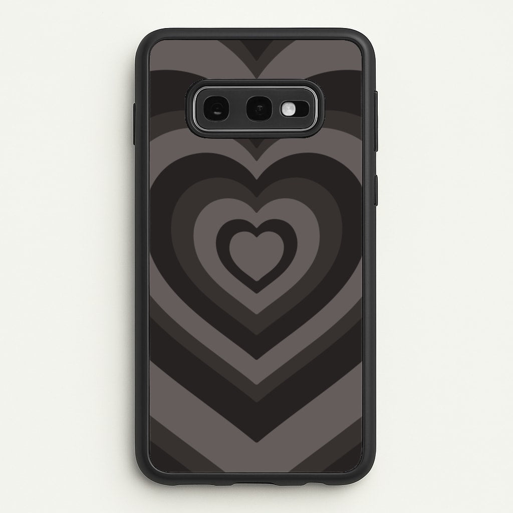 Abstract Black Heart - Goth Aesthetic Phone Case for Galaxy S10e