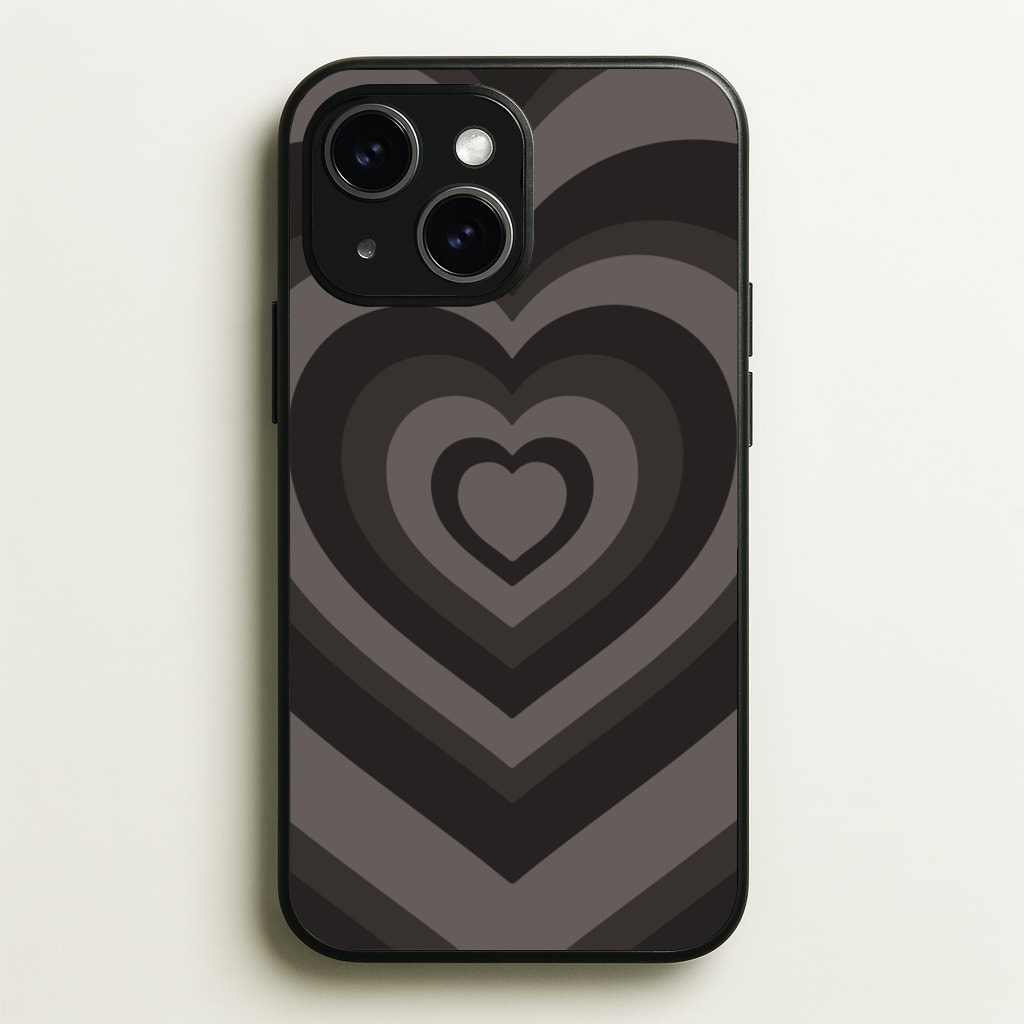 Abstract Black Heart - Goth Aesthetic Phone Case for iPhone 15 Plus
