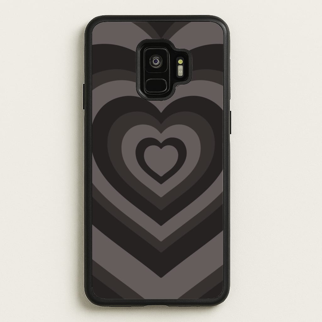 Abstract Black Heart - Goth Aesthetic Phone Case for Galaxy S9